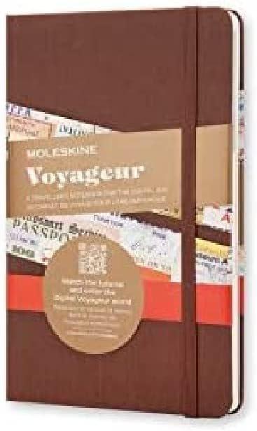 Moleskine Voyageur Notebook, Hard Cover, Medium (4.5" x 7") Nutmeg Brown