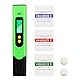 Aideepen PH Messgerät Digital, 0-14 pH-Messbereich, 0.01 Hohe Genauigkeit, pH-Wasser-Tester mit LCD-Display Hintergrundbeleuchtung für Wasser, Aquarium, Spa, Pool, Mit Kalibrierpulver(Grün)