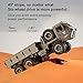 HIBRO RC Cars for Adults and Kids,Army Toys 1:12 Scale 6WD Off-Road RC Military Truck 2.4Ghz Remote Control Car 9.5 MPH High Speed Climbing Vehicle with LED Light RTR for Best Gift Choice