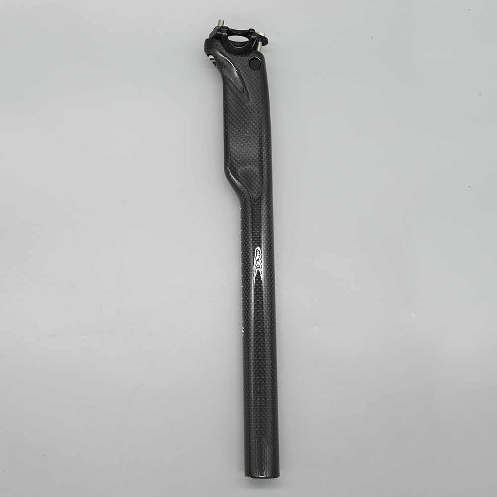 Fahrradsattelstütze, 1 Stück, 3K Matte Vollcarbon-Sattelstütze, MTB Mountainbike Rennrad Fahrradsattelstütze, Fahrradteile, 27,2/30,8/31,6 x 350/400 mm (Matt, 30,8–350 mm)
