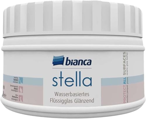 Bianca Stella - cristal líquido brilhante à base de água, 250 ml, verniz transparente, vedação incolor para madeira, metal e azulejos, oferece uma camada extra de proteção na pintura de azulejos,
