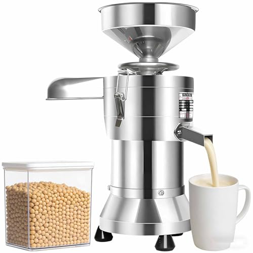 Beachtiful Máquina Hacer Leche Soja Comercial, Máquina Leche Soja Profesional, Acero Inoxidable, Separación Escoria, para Leche Soja, Tofu, Leche Frutos Secos, Restaurantes 25KG/H