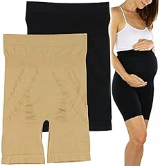 2 Pack: Black & Beige Long Shorts