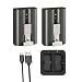 Produktbild 2er-Pack 6800mAh Schnellwechsel-Akku Pack von Ring, V4 Akku Und Ladestation für Ring Kamera, Ersatzakku für Ring Video Doorbell 2/3/4/3 Plus, Stick Up Cam(2/3Gen), Spotlight Cam Batterien.