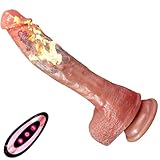 Jpscor Dildo Vibrator mit Fernbedienung Stoßfunktion und 360° Rotierender Glans 9 Vibrationmodi Realistischer Dildos, mit Stark Saugnapf & Smartes Heizung Sexspielzeug für Männer Frauen Paare (L)