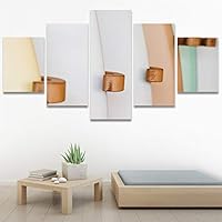 SIGNWIN 5 Panel Canvas Wall Art Abstract Architecture Modern Artwork for Home Decorations Ready to Hang - 60
