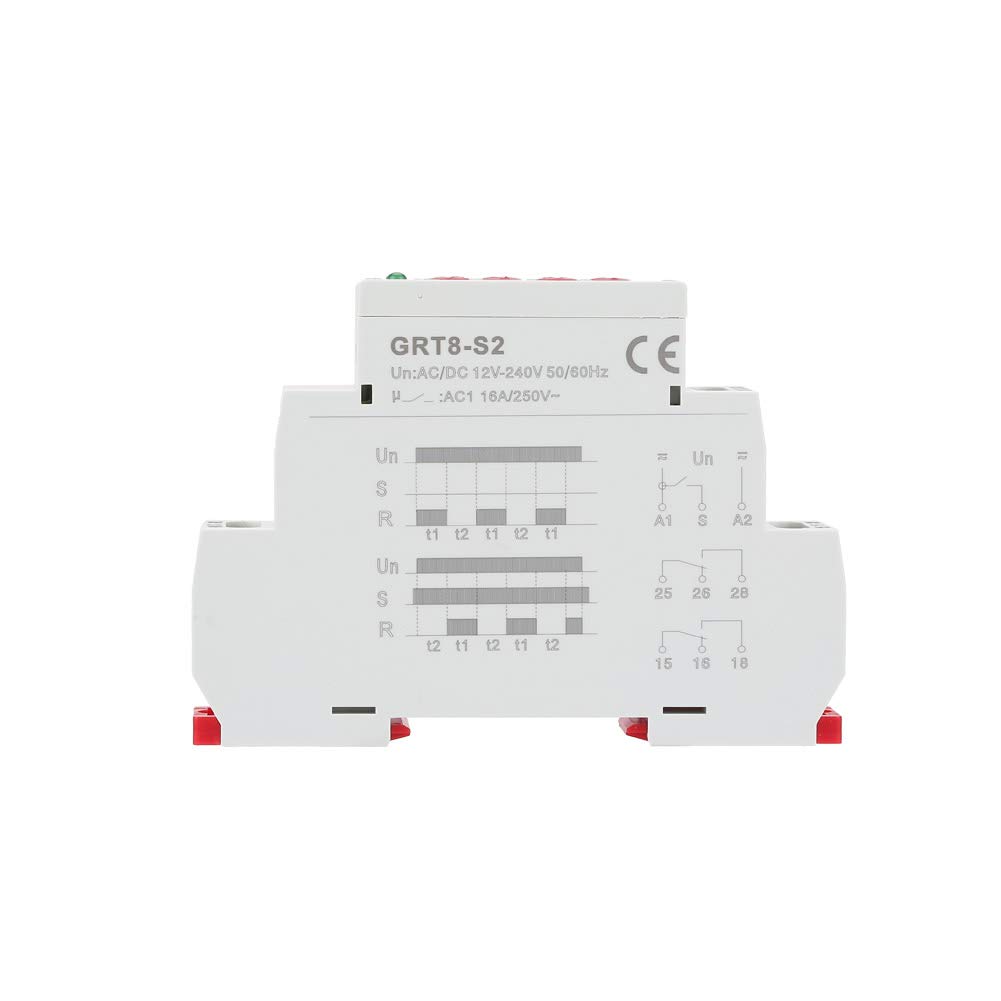Temporizzatore a ciclo asimmetrico, relè temporizzato a ciclo ripetuto on o off, relè temporizzato con ritardo da 12 a 240 V per occasioni di controllo del ritardo ciclico