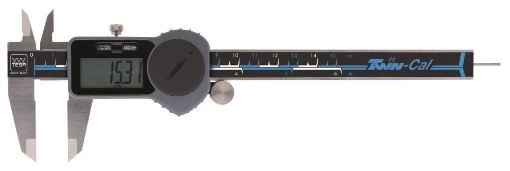 Tesa 00530096 calibre, TWIN-CAL IP67, 0 mm/300 mm Rango de medición, 0 mm/12 mm Rango de medición, 22 mm Dimensión B