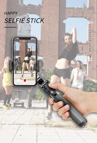 Image of Gimbal for Phone,Camera Tripod Stand for Phone, Smartphone Gimbler for iPhone with Anti-Shake 1-Axis STABILIZER for Android & iOS Ideal for Vlogging Reels YouTube Travel Videos