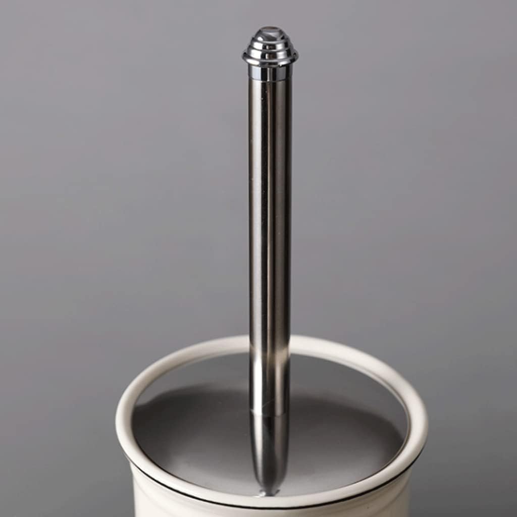 Cepillo Inodoro Escobillas de baño de cerámica, Mango de Acero Inoxidable, escobilla de baño de pie, Limpiador de Inodoro, Cepillo y Soporte, Limpieza Profunda Diseño único