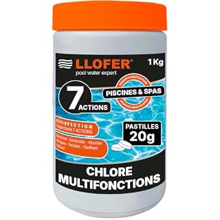 LLOFER pastilles de chlore multifonction à dissolution rapide
