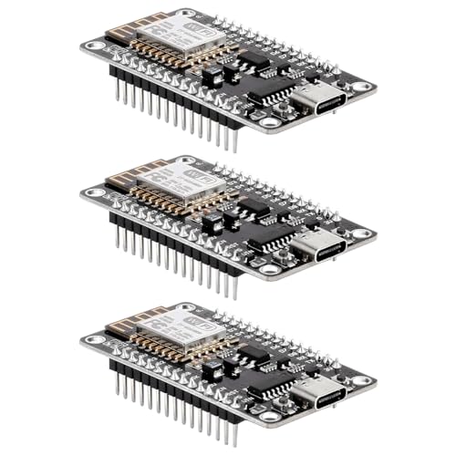 3 pieces ESP8266 ESP-12F NodeMCU Module V3 WiFi Development Board with CH340G Compatible with Ardui-no, Type C