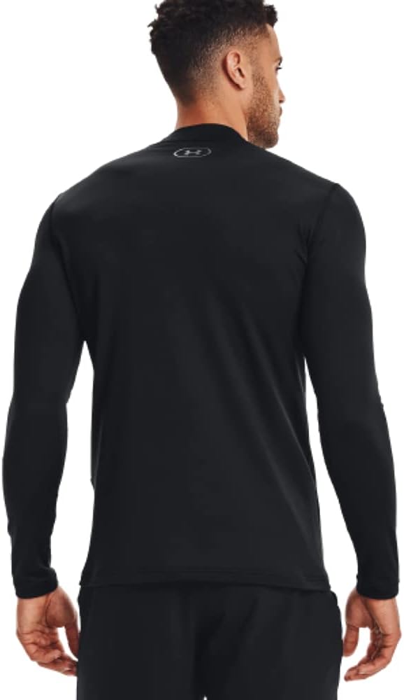 Under Armour Fitted ColdGear Mock Men’s Long Sleeve Shirt (X-Large) Black - Image 2