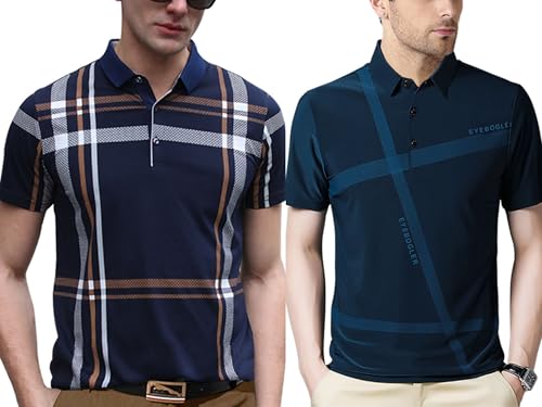 Image of Noble Monk Men's Regular Fit Polo T Shirt |Half Sleeves |Collar Tshirts | Casual T-Shirt for Men