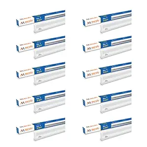 Murphy LED Tube Light 2 Feet 10W, Warm White Batten - Pack of 10