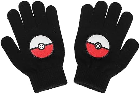 Pokemon Pokeball Kids Pom Beanie & Gloves Set 6 41c4DarrEML. AC
