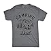 Crazy Dog T-Shirts Mens Camping Dad T-Shirt - Mountain Tent Graphic Tee for Campground Weekends and Outdoor Trips Grey XXL