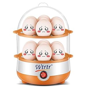 Wtrtr Egg Boiler,Multifunctional Egg Boiler Electric, Egg Steamer Maker, Egg Cooker Rapid with Auto Shut Off Feature…