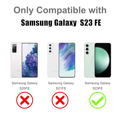 Image of Magnetic Case for Samsung Galaxy S23 FE 5G [Compatible with Magsafe] [Cute Fashion Fluorescent Design] [1 Screen Protector] Slim Translucent Matte Case for Galaxy S23 FE 5G 6.4 inch, Orange