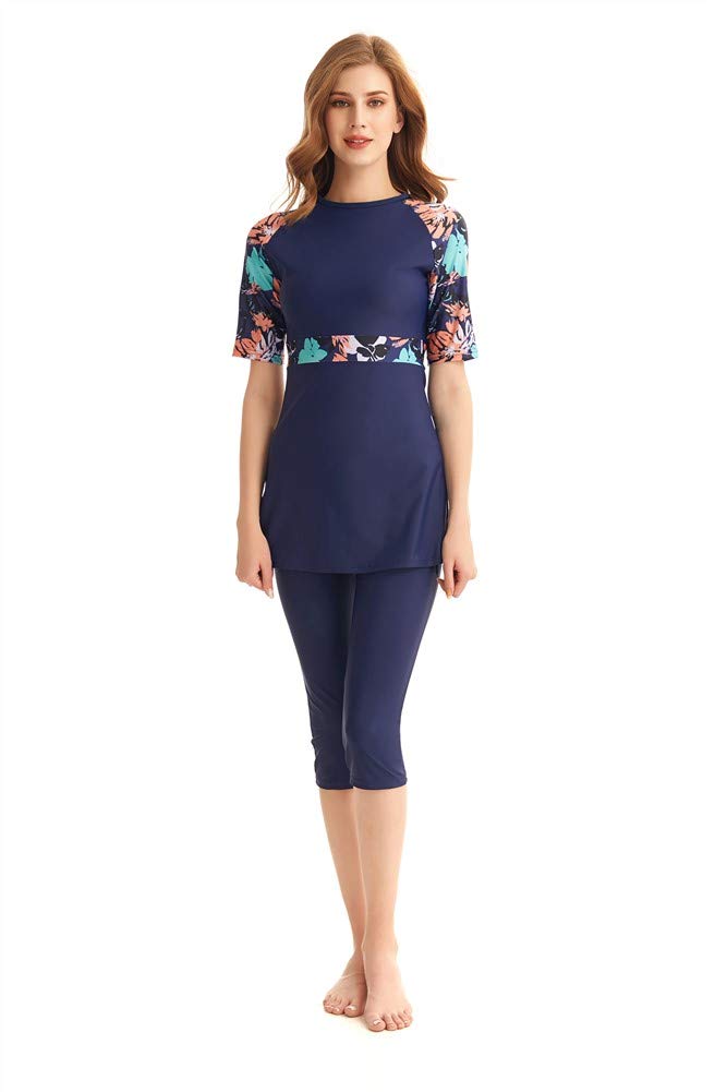 Modest Swimwear for Women Long Sleeve Swimsuit Burkini Modesty Swimming Costume Rash Guard Surfing Suit Beachwear