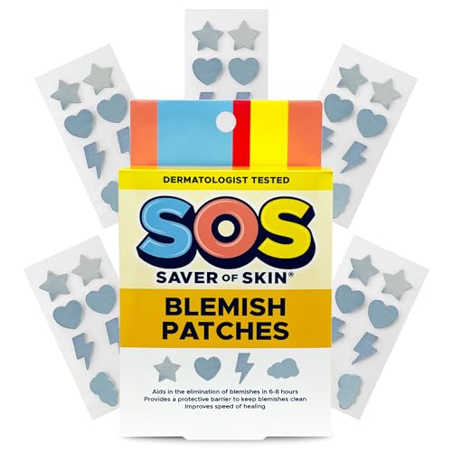 SOS SAVER OF SKIN Adesivos divertidos para manchas - hidrocolóide de ação rápida para espinhas, espi