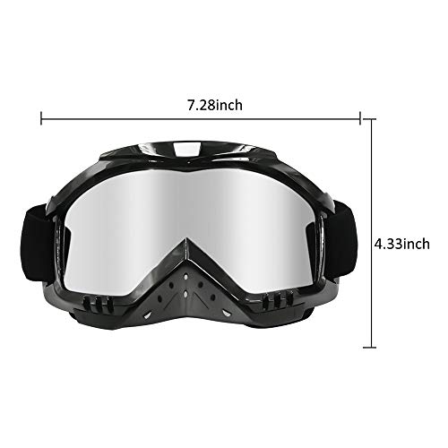 image for Dmeixs Motorcycle Goggles Dirt Bike Goggles Grip For Helmet Anti UV Wi
