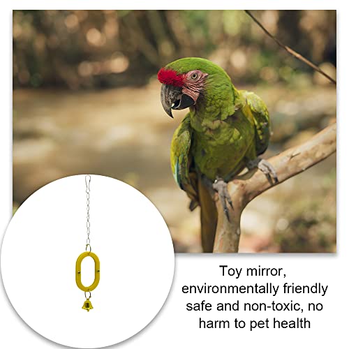 JiaerlZeki Parrot Toys Acrylic Mirror Toy Cute Budgie Mirror for Parrot Pet Birds Cage Parakeet Cockatiel - Image 4
