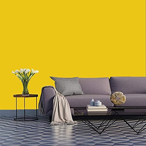 Image of Jaamso Royals Yellow Plain matt Wallpaper - Self Adhesive, Water Proof, Peel and Stick Sticker (60 CM x 1000 CM, Yellow)