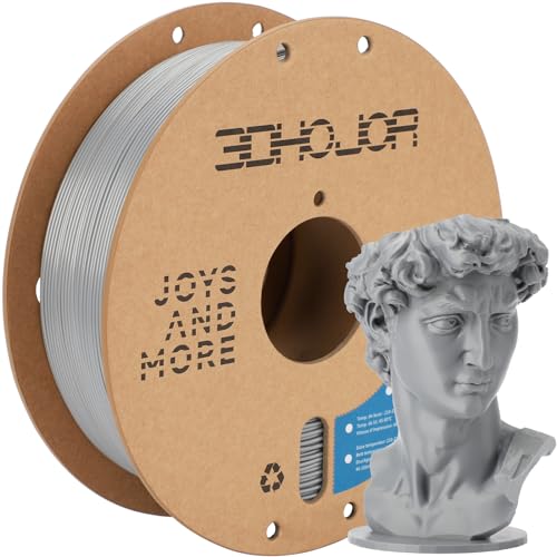 Image of 3DHoJor PLA Pro (PLA+) Filament 1.75mm, 3D Printer Filament, Cardboard Spool, Dimensional Accuracy + /- 0.03 mm - Silver, 1kg