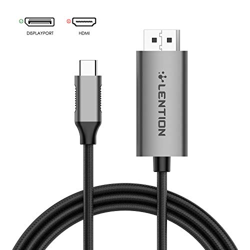 LENTION USB C to DisplayPort Cable Adapter (4K/60Hz) Compatible MacBook Pro (Thunderbolt 3)