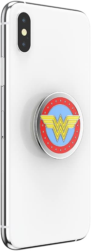 ​​​​PopSockets Phone Grip with Expanding Kickstand, PopSockets for Phone - Enamel Wonder Woman