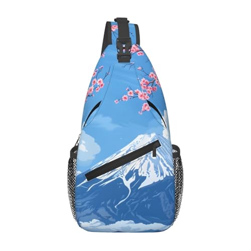 Morrales tipo sling Japan Mount Fuji Cherry Flower unisex miniatura 1