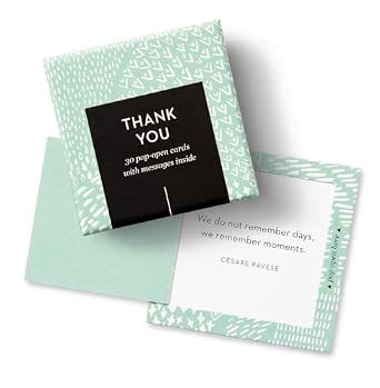 ThoughtFulls Thank You Cards - 30 Pop-Open Cards with Messages Inside