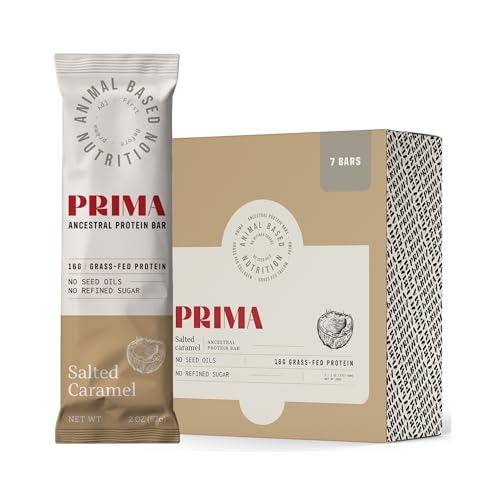 PRIMA ANCESTRAL PROTEIN BAR Grass Fed Protein Bars, 7 Pack