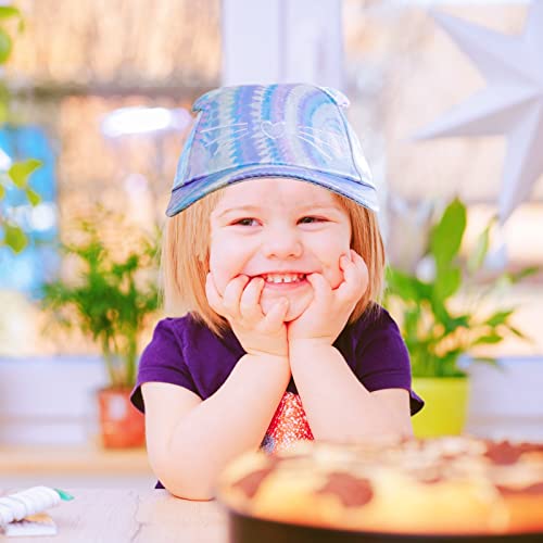 Kids Baseball Hat, Colorful Cat Girls Baseball Hat,Children's Cute Adjustable Ponytail Baseball Cap Trucker Hat For Spring & Summer Outdoor #TOP6