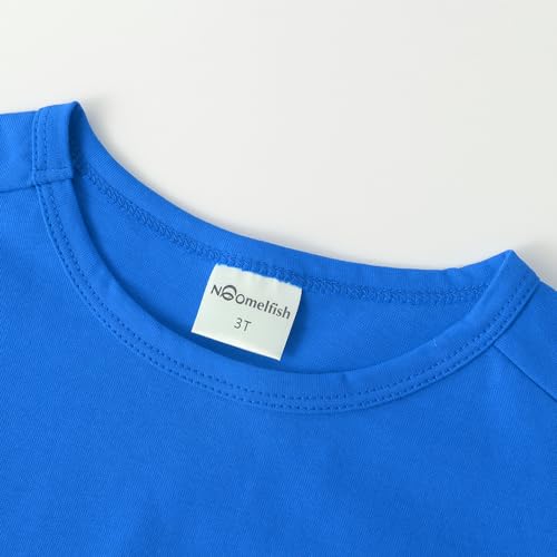 Image of Noomelfish Girls Short Sleeve Heart Pocket T-Shirts Casual Cotton Tee Tops Blouse (5-12 Years)