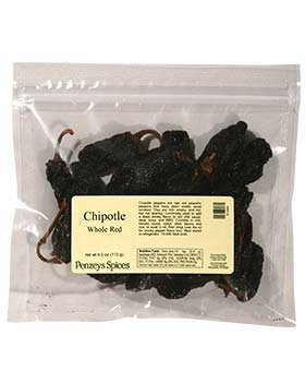 Chipotle Peppers Whole By Penzeys Spices 4 oz bag (Pack of 1)