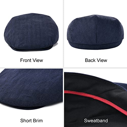 Jangoul Men'S Linen Cap Summer Newsboy Cap Adjustable Gatsby Golf Flat Ivy Hat thumb #4