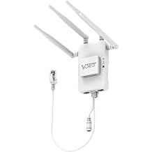 VONETS VAR1800-H Industrial Gigabit WiFi Bridge, 5.8GHz 1800Mbps, 12-48V Wide Voltage, PoE Support, 3 x Gigabit Ethernet Ports, Point to Point WiFi Bridge for IP Camera/PLC/Access Control