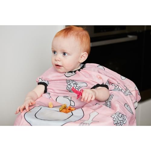 grabease Allover Waterproof Bib for Self-Feeding Infants and Toddlers, Machine Washable, Ages 6-24 Months2