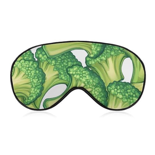 Broccoli Stack Sleep Mask Eye Shade Cover Adjustable Strap for Travel Lunch Break Women Men