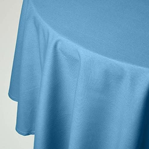 HOMESCAPES Navy Blue Cotton Tablecloth 6 to 8 seater Large Rectangular 137 x 228 cm (54 x 90 Inches) Washable Hand Woven 100% Plain Cotton with Decorative Ladder Stitch Edge