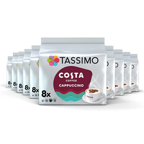 Tassimo Costa Cappuccino Coffee Pods - 10 Packs (80 Drinks)