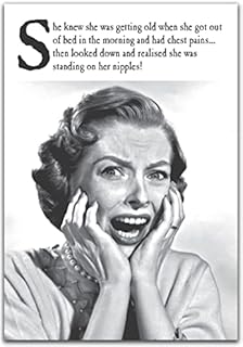 Funny Birthday Card For Her, Birthday Card Female Funny, Happy Birthday Card For Her, Birthday Card Her Funny, Funny Birthday Card For Women, Black & White, 133x133mm