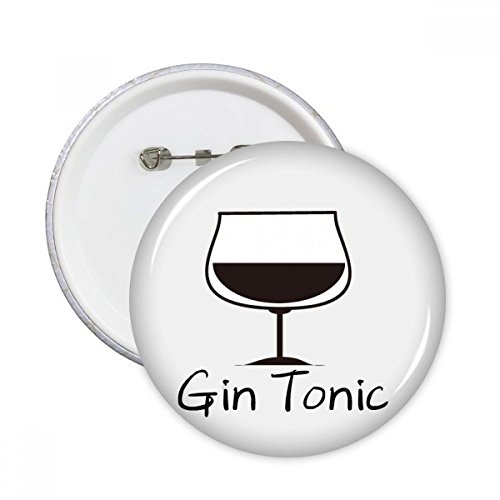 Badge rond Silhouette de Gin Tonic petit pin's décoratif multicolore pour customisation S