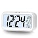ZHPUAT 4.6" Digital Alarm Clock with Smart Controllable Backlight (White)