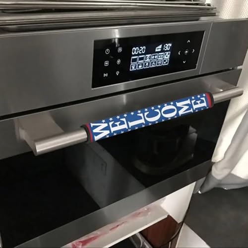 Image of 250th Anniversary of America Fridge Handle Covers Set of 6 Washable Kitchen Appliances Gloves Anti-Static Refrigerator Handle Protector Microwave Oven Dishwasher Handles Protector