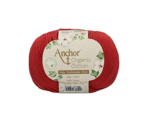 Anchor Organic Cotton, 50G, Stärke: 4, Aufmachung: 125M terracotta Häkelgarne