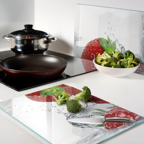 Tapis de découpe en verre pour cuisiner et protéger l'induction