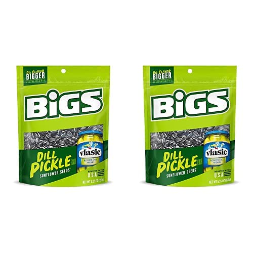 BIGS Vlasic - Semillas de girasol de eneldo y eneldo, aperitivo apto para dieta cetogénica, estilo de vida bajo en carbohidratos, bolsa de 5.35